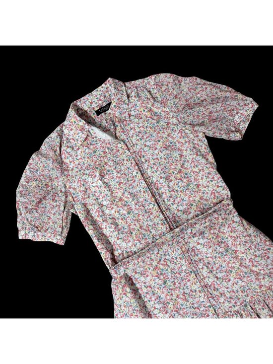 Lauren Ralph Lauren Dresses & Skirts - Lauren Ralph Lauren Floral Shirt Dress Cotton Tie Waist Size 6 Pockets Flowers